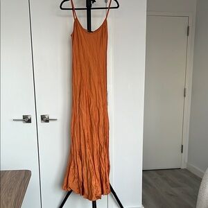 Elegant Orange Maxi Dress